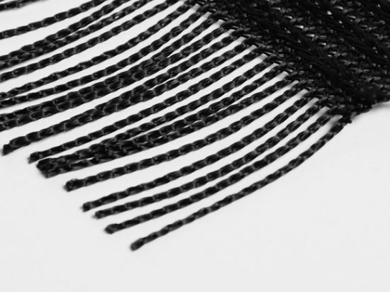 Koordgordijn Noodles Black 300cm  x 400cm B1