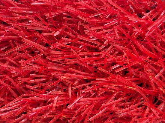 Gazon synthetique ignifugé ignicolor 20mm Rouge Cfl-s1