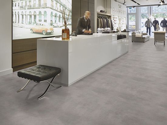 sol vinyle effet ciment