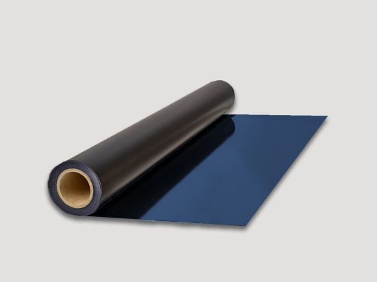 Sol PVC miroir bleu 1,35 m – ignifugé Bfl-s1