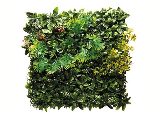 Mur vegetal feuilles et fleurs de 50cm x 50cm