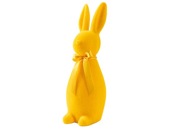Lapin de Pâques en polystyrène décoratif jaune