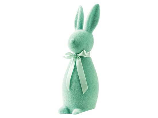 Lapin de Pâques en polystyrène décoratif vert clair - 47cm