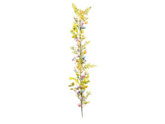 Guirlande de fleurs 150cm  artificielle avec œufs de Pâques