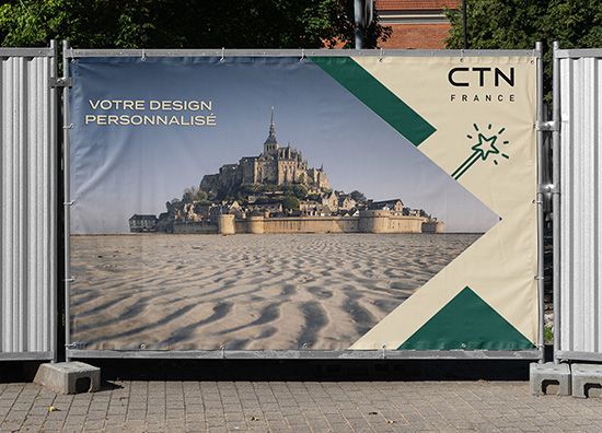 Bâche barrière travaux