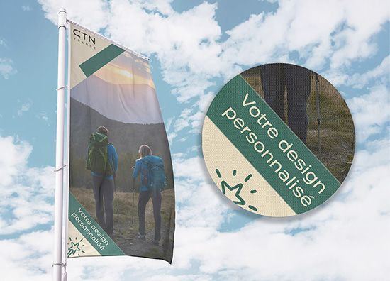 Impression maille drapeau – HD, léger & résistant