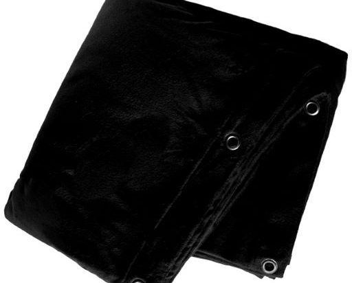 Telón algodón opaco negro 300g - 4mx6m
