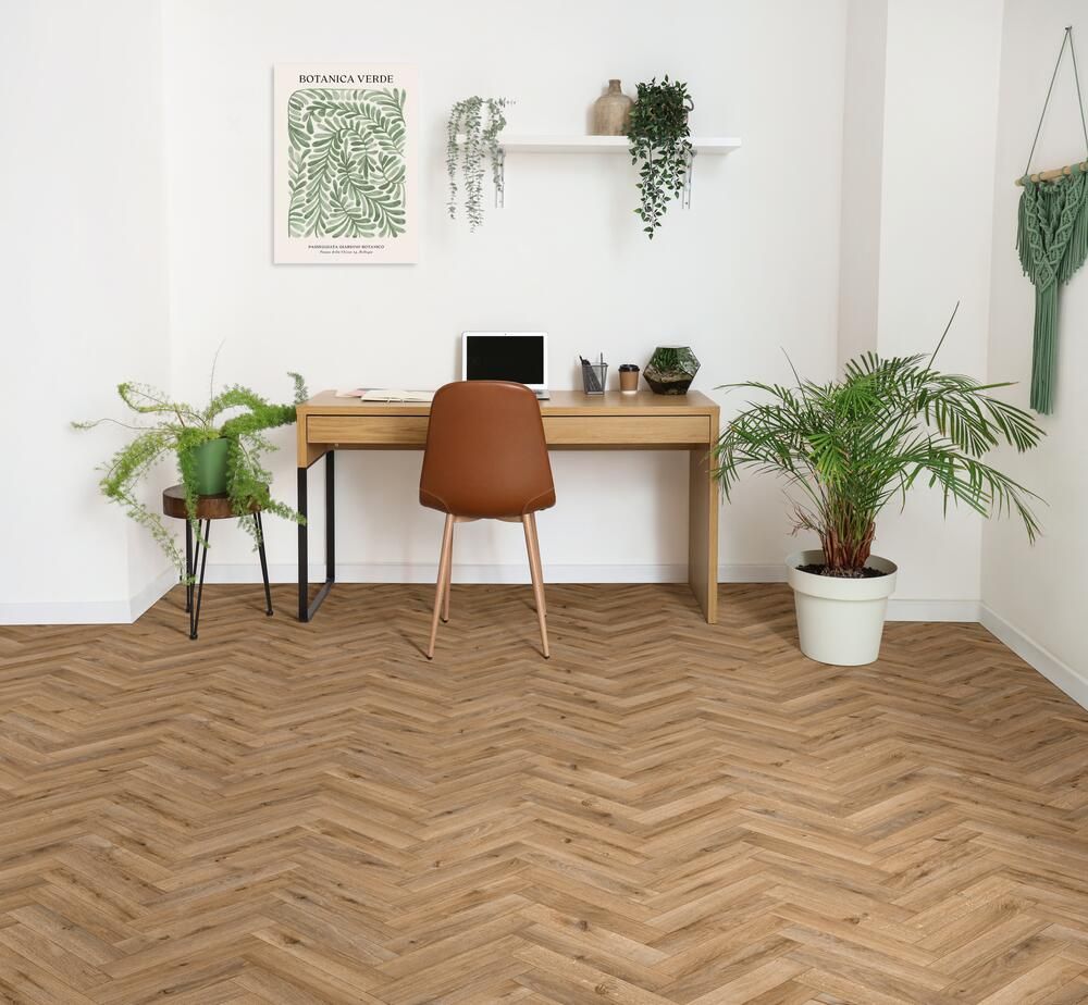 Habitación vestida con suelo vinílico de madera