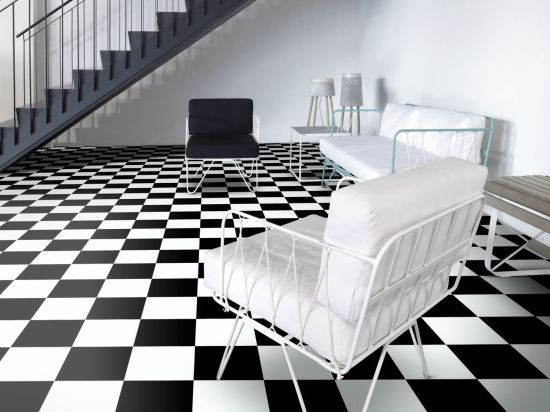 Chess board vinyl flooring 4m | CTN UK