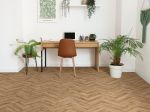 Sol PVC Chevron 2m Ignifugé – Style Parquet & Sécurité