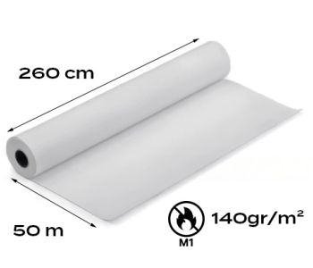 Coton Gratté Blanc 140g 260cm M1