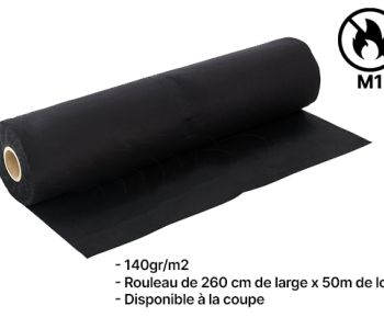 Coton Gratté Noir 140g 260cm M1