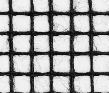 Vélum de coton Noir Gitternetz– maille ajourée ignifugée M1