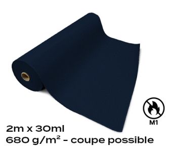 Moquette Aiguilletée de Stand Filmée Bleu Nuit 2m Cfl-s1