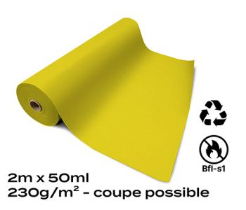 Moquette Recyclable Rewind Flat Filmée Jaune 2m Bfl-s1
