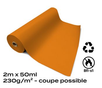Moquette Recyclable Rewind Flat Filmée Orange 2m Bfl-s1