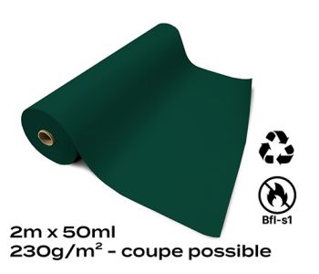 Moquette Recyclable Rewind Flat Filmée Vert Sapin 2m Bfl-s1
