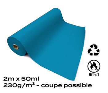 Moquette Recyclable Rewind Flat Filmée Bleu Clair 2m Bfl-s1