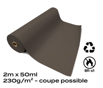 Moquette Recyclable Rewind Flat Filmée Taupe 2m Bfl-s1