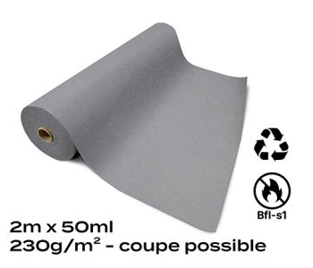 Moquette Recyclable Rewind Flat Filmée Gris Chiné Clair 2m Bfl-s1
