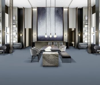 Sol Pvc Trafic Bleu Poussiéreux 2m U3P3 Bfl-s1