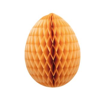 Oeufs en papier gaufré - 40cm de diamètre - orange