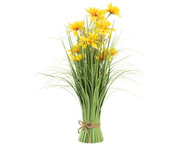 Botte d'herbes et marguerites artificiel 50cm